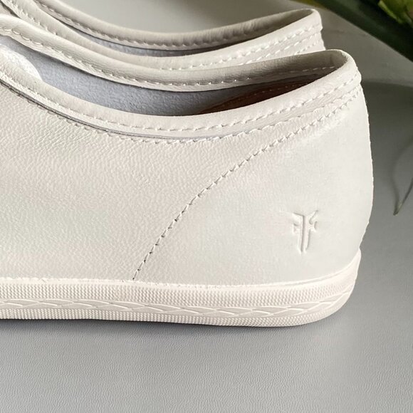 FRYE Women's Leather Mindy Lace Up Ivory Sneakers 9 New - Picture 5 of 11